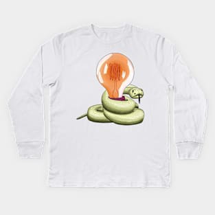 Lightbulb Snake Kids Long Sleeve T-Shirt